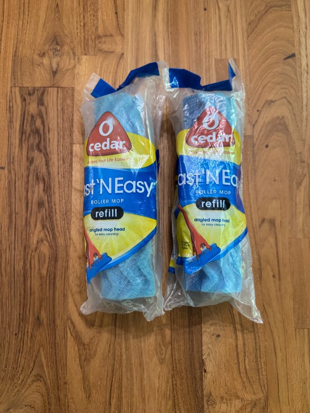 O Cedar Fast 'N Easy Roller Mop Refill Angled Mop Head Replacement - Lot of 2